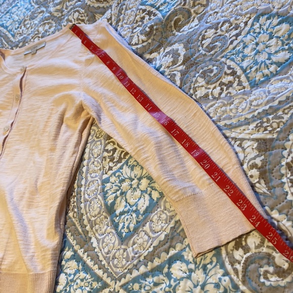 Loft long sleeve button sweater in pink - size L - Picture 6 of 9